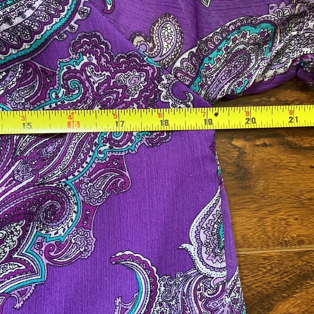 Beautiful paisley off the shoulder dress in size L - Picture 9 of 13